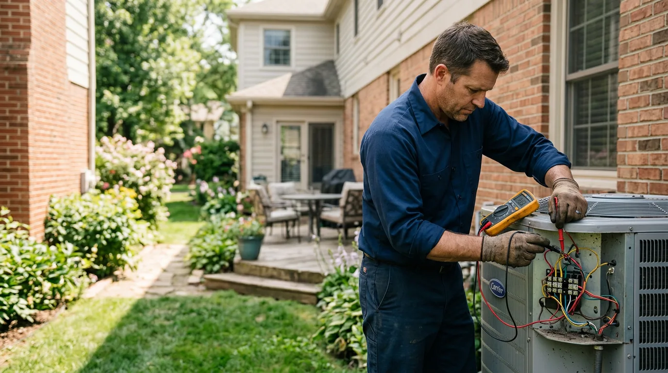 HVAC technician working near Hortonville, NY